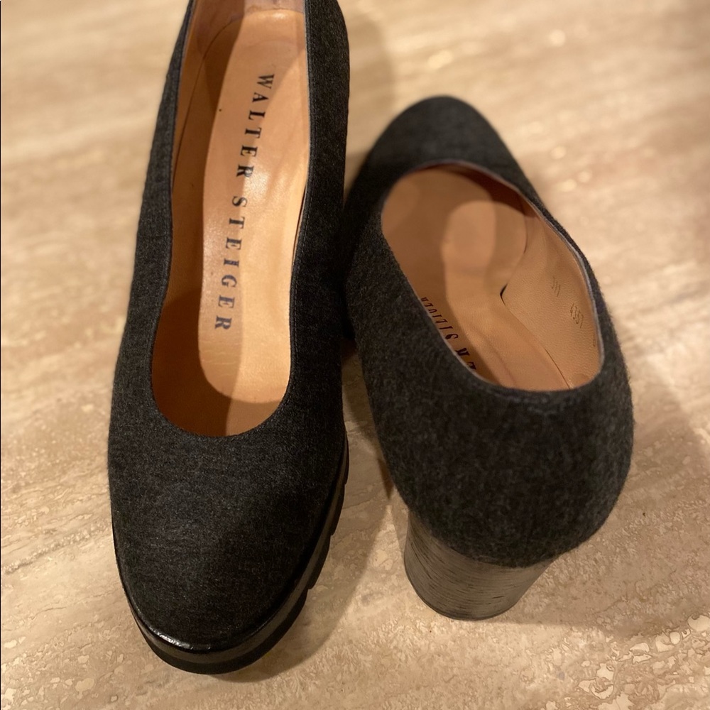 Walter Steiger chunky platform heels size 8